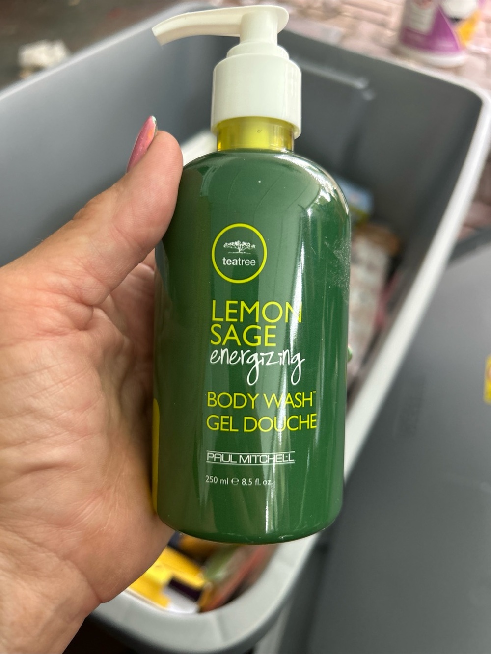Paul Mitchell Lemon Sage Energizing Body Wash - Green with Yellow Accents